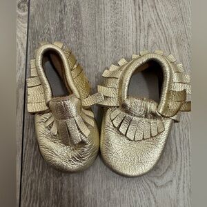 Gold Baby Moccasins